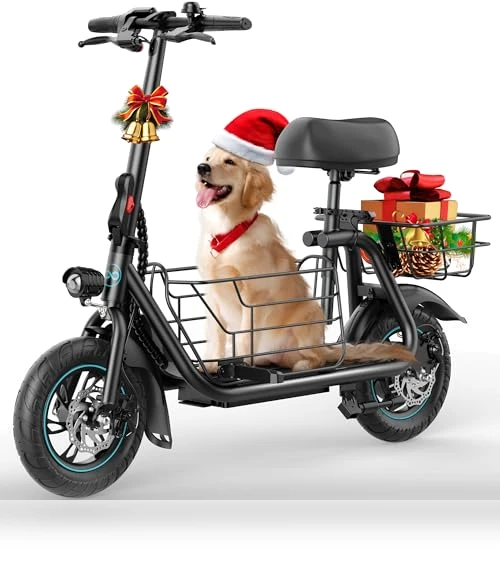 Electric Scooter with Seat, 550W Motor, 18.6MPH Top Speed, 20 Miles Range — Electric Vehicles, URBANMAX