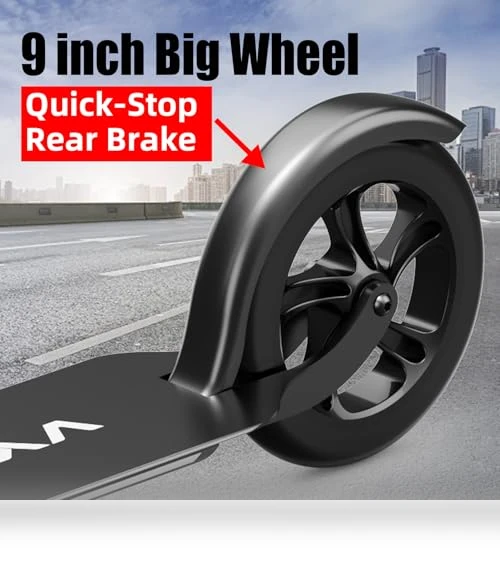 Folding Adjustable Adult Scooter with Big Wheels — Push Scooters, LEEYV