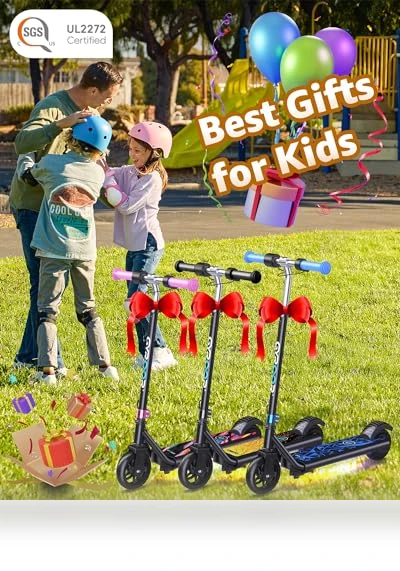 Electric Scooter for Kids with LED Display and Adjustable Speed — Electric Vehicles, Gyroor