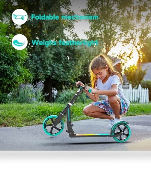 Adjustable Height Foldable Scooter for Kids and Adults — Push Scooters, LEEYV