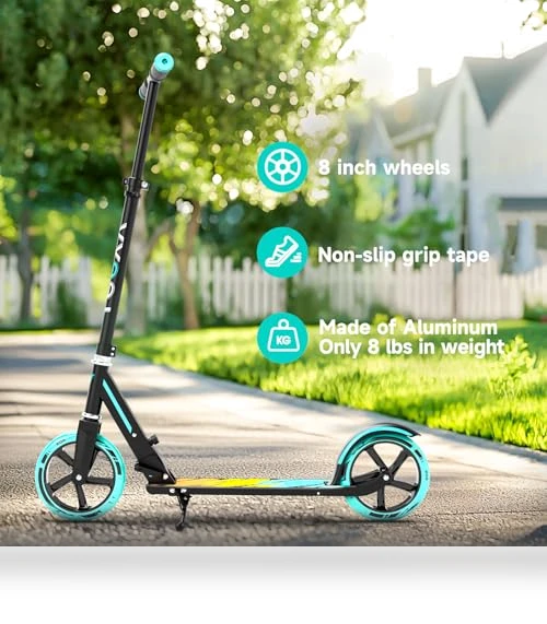 Adjustable Height Foldable Scooter for Kids and Adults — Push Scooters, LEEYV
