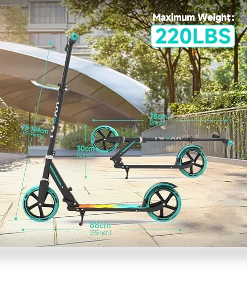 Adjustable Height Foldable Scooter for Kids and Adults — Push Scooters, LEEYV