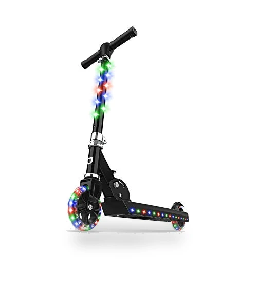 Light-Up Kick Scooter with Adjustable Handlebar and Rear Brake — Push Scooters, Jetson