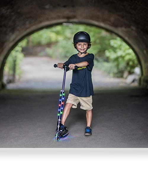 Light-Up Kick Scooter with Adjustable Handlebar and Rear Brake — Push Scooters, Jetson