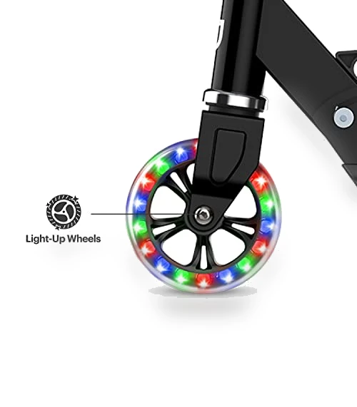 Light-Up Kick Scooter with Adjustable Handlebar and Rear Brake — Push Scooters, Jetson