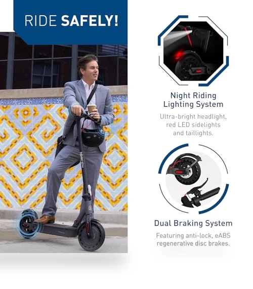 Electric Scooter for Adults, 500W Motor, 10" Solid Tires, 25-40.4 Miles Range — Electric Vehicles, Hiboy