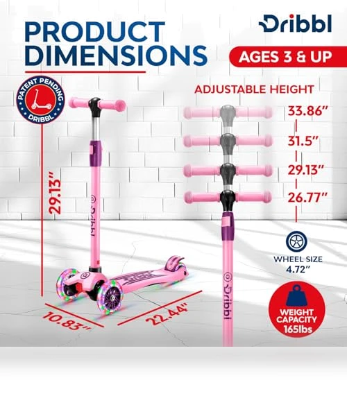 3-Wheel Kids Scooter with Lean-to-Steer Technology — Electric Vehicles, Dribbl