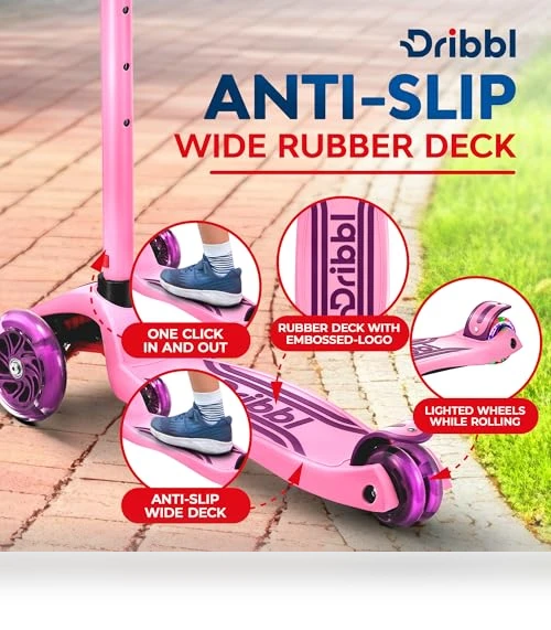 3-Wheel Kids Scooter with Lean-to-Steer Technology — Electric Vehicles, Dribbl