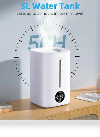 5L Cool Mist Humidifier for Large Rooms — Air Moisturizers, Mubeay