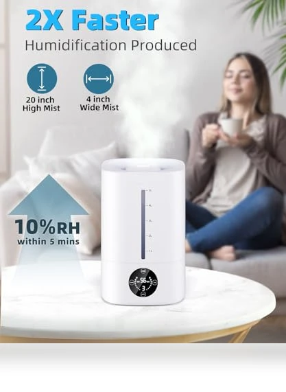 5L Cool Mist Humidifier for Large Rooms — Air Moisturizers, Mubeay