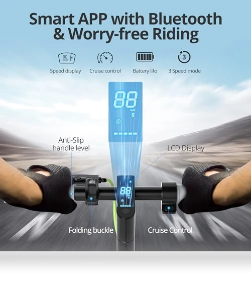 Electric Scooter with 8.5" Solid Tires, 350W Motor, 19 MPH, 21-23 Miles Range — Electric Vehicles, Roinside