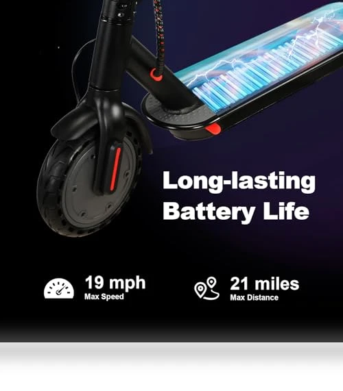 Foldable Electric Scooter for Adults, 350W Motor, 19 Mph, 21 Miles Range — Push Scooters, YIWMWIY