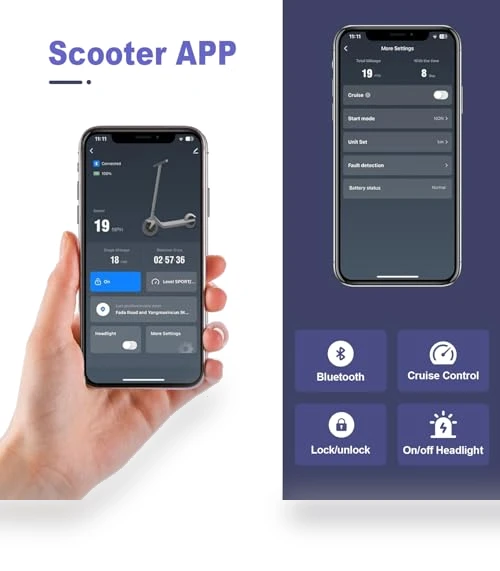 Foldable Electric Scooter for Adults, 350W Motor, 19 Mph, 21 Miles Range — Push Scooters, YIWMWIY