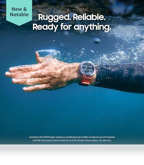 Galaxy Watch Ultra 47mm LTE AI Smartwatch with Energy Score, Wellness Tips, Heart Rate Tracking — Smartwatches, Samsung