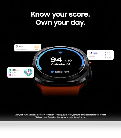 Galaxy Watch Ultra 47mm LTE AI Smartwatch with Energy Score, Wellness Tips, Heart Rate Tracking — Smartwatches, Samsung