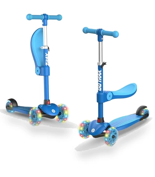 Kids Kick Scooter with LED Wheels and Adjustable Handlebars — Push Scooters, Gotrax