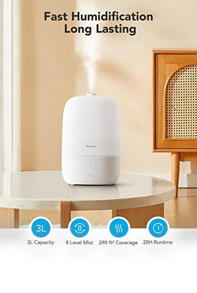 Smart Humidifiers for Bedroom with Essential Oil Diffuser — Air Moisturizers, GoveeLife