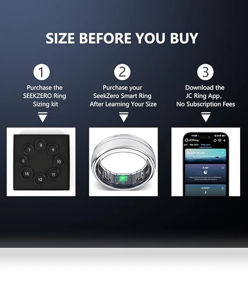 Smart Ring with Sleep & Step Tracker - Waterproof Health Ring — Smart Rings, SEEKZERO