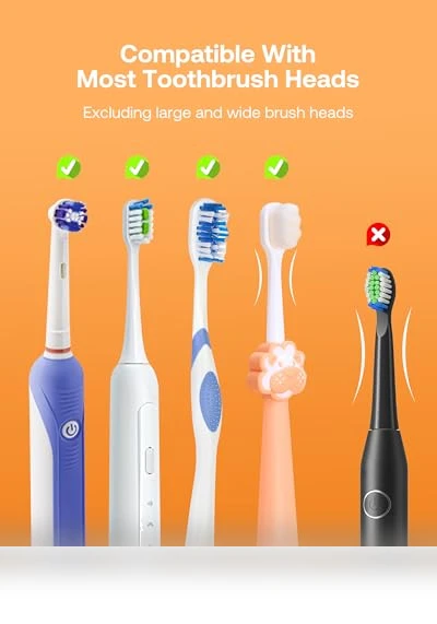 Toothbrush Cleaner & Holder with LED Smart Screen, Rechargeable — Travel Toothbrush Holders, Bitvae