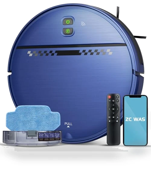 2-in-1 Robot Vacuum and Mop Combo for Pet Hair, Hard Floor and Carpet — Vacuums, ZC WAS