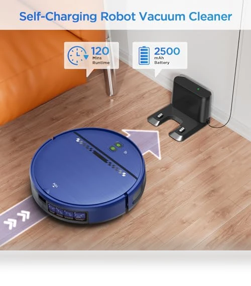 2-in-1 Robot Vacuum and Mop Combo for Pet Hair, Hard Floor and Carpet — Vacuums, ZC WAS