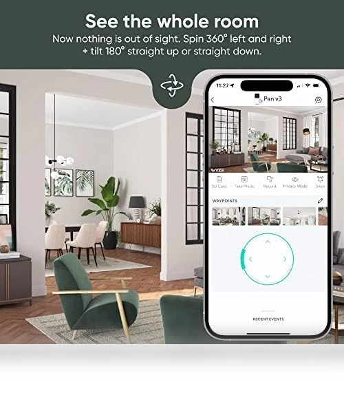 360° Pan/Tilt/Zoom Wi-Fi Smart Home Security Camera with Motion Tracking — Security Cameras, Wyze