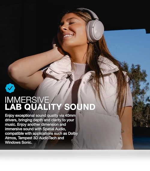 JBuds Lux ANC Wireless Headphones, Hybrid Active Noise Cancelling, Customizable Sound, Spatial Audio Compatible — In-Ear Headphones, JLab