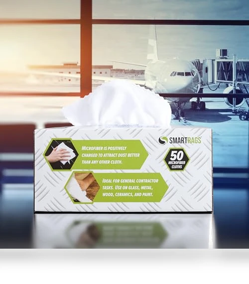 Smart Rags Microfiber Cleaning Cloth Pack - 50 Count, Lint Free, Scratch & Streak-Free — Microfiber, Arkwright LLC