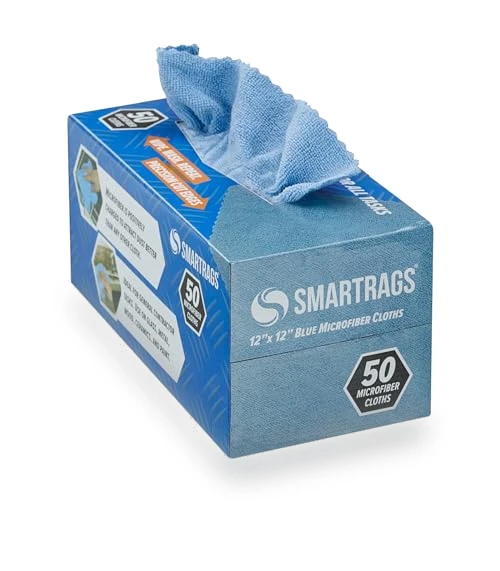 Smart Rags Microfiber Cleaning Cloths - Pack of 50, Lint Free, Scratch & Streak-Free — Microfiber, Arkwright LLC