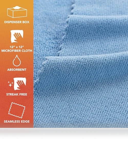 Smart Rags Microfiber Cleaning Cloths - Pack of 50, Lint Free, Scratch & Streak-Free — Microfiber, Arkwright LLC
