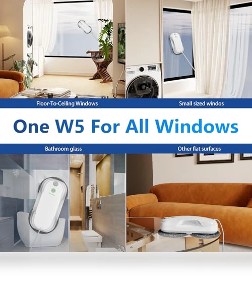 Window Cleaning Robot with Auto-Spray, Smart Navigation, Triple Safety System — Auto Glass Maintenance, TOSIMA