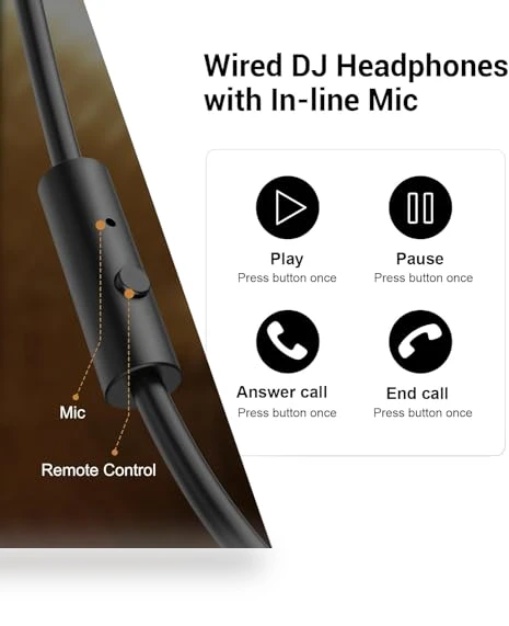 Wired Over Ear Headphones with 50mm Drivers for Studio Monitoring — In-Ear Headphones, OneOdio