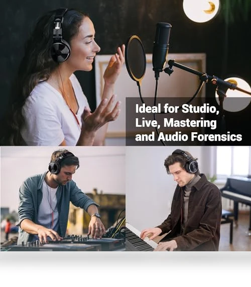 Wired Over Ear Headphones with 50mm Drivers for Studio Monitoring — In-Ear Headphones, OneOdio