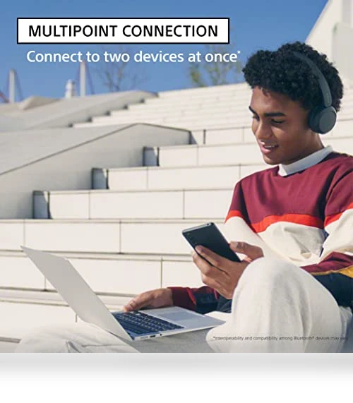 Wireless On-Ear Headphones with Microphone, Bluetooth 5.2 — In-Ear Headphones, Sony