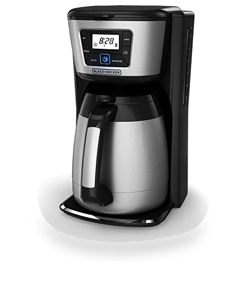 12-Cup Thermal Coffee Maker with Stainless Steel Carafe — Beverage Warmers, BLACK+DECKER