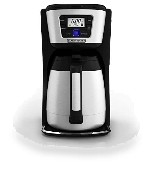 12-Cup Thermal Coffee Maker with Stainless Steel Carafe — Beverage Warmers, BLACK+DECKER