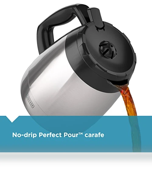 12-Cup Thermal Coffee Maker with Stainless Steel Carafe — Beverage Warmers, BLACK+DECKER