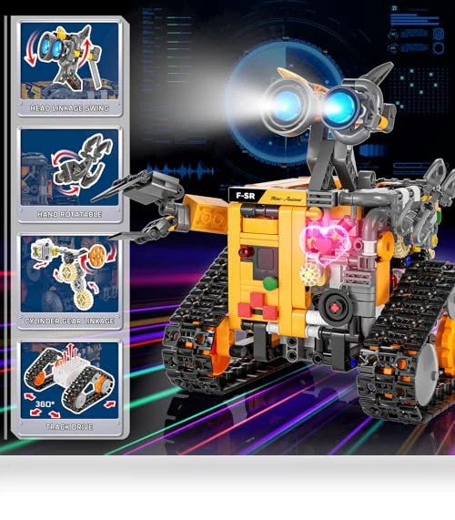 4-in-1 Remote & APP Controlled RC Wall Robotics Kit STEM Toys — Construction Kits, Demkia