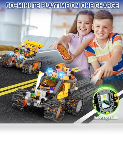 4-in-1 Remote & APP Controlled RC Wall Robotics Kit STEM Toys — Construction Kits, Demkia