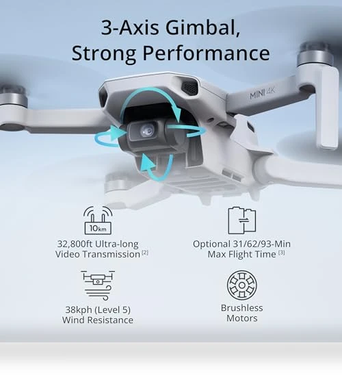 4K UHD Camera Drone with 3-Axis Gimbal, Under 249g — Drones & UAV Technology, DJI