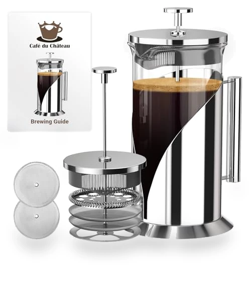 Gourmet Ground Coffee Set with French Press — Coffee & Tea, Cafe Du Chateau