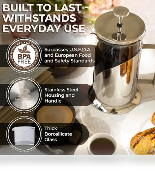 Gourmet Ground Coffee Set with French Press — Coffee & Tea, Cafe Du Chateau