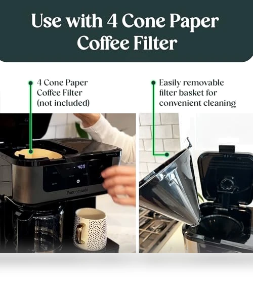 Programmable Coffee Maker with Single Serve Brewer - 12-Cup & K-Cup Compatible — Coffee Makers, Pantrymade