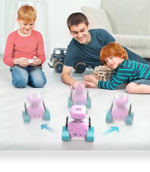 Rechargeable RC Robot Toy for Kids with Music and LED Eyes — Interactive Figures & Robots, ALLCELE