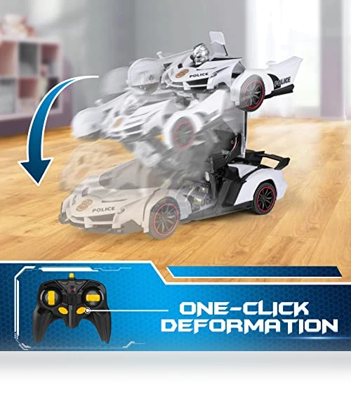 Remote Control Car Transform Toys Robot with Flashing Light — Interactive Figures & Robots, FDJ