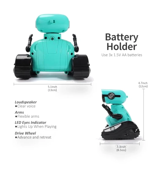 Remote Control Robot Toy with LED Eyes and Dance Moves for Kids — Interactive Figures & Robots, GILOBABY