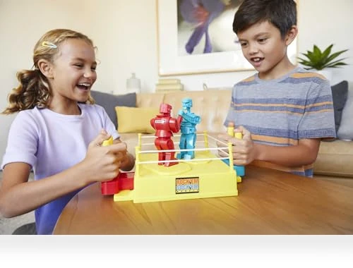 Rock 'Em Sock 'Em Robots Kids Game, Red Rocker vs Blue Bomber — Rock Tumblers, Mattel