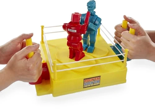 Rock 'Em Sock 'Em Robots Kids Game, Red Rocker vs Blue Bomber — Rock Tumblers, Mattel