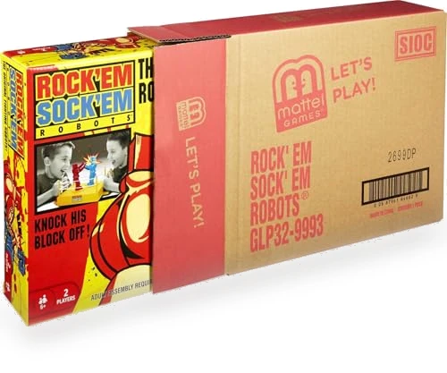 Rock 'Em Sock 'Em Robots Kids Game, Red Rocker vs Blue Bomber — Rock Tumblers, Mattel