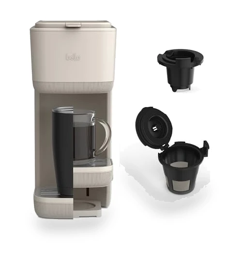 Single Serve Coffee Maker, K Cup & Coffee Ground Compatible — Beverage Warmers, BELLA